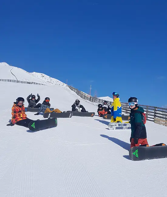 group of school children on our school ski trips packages